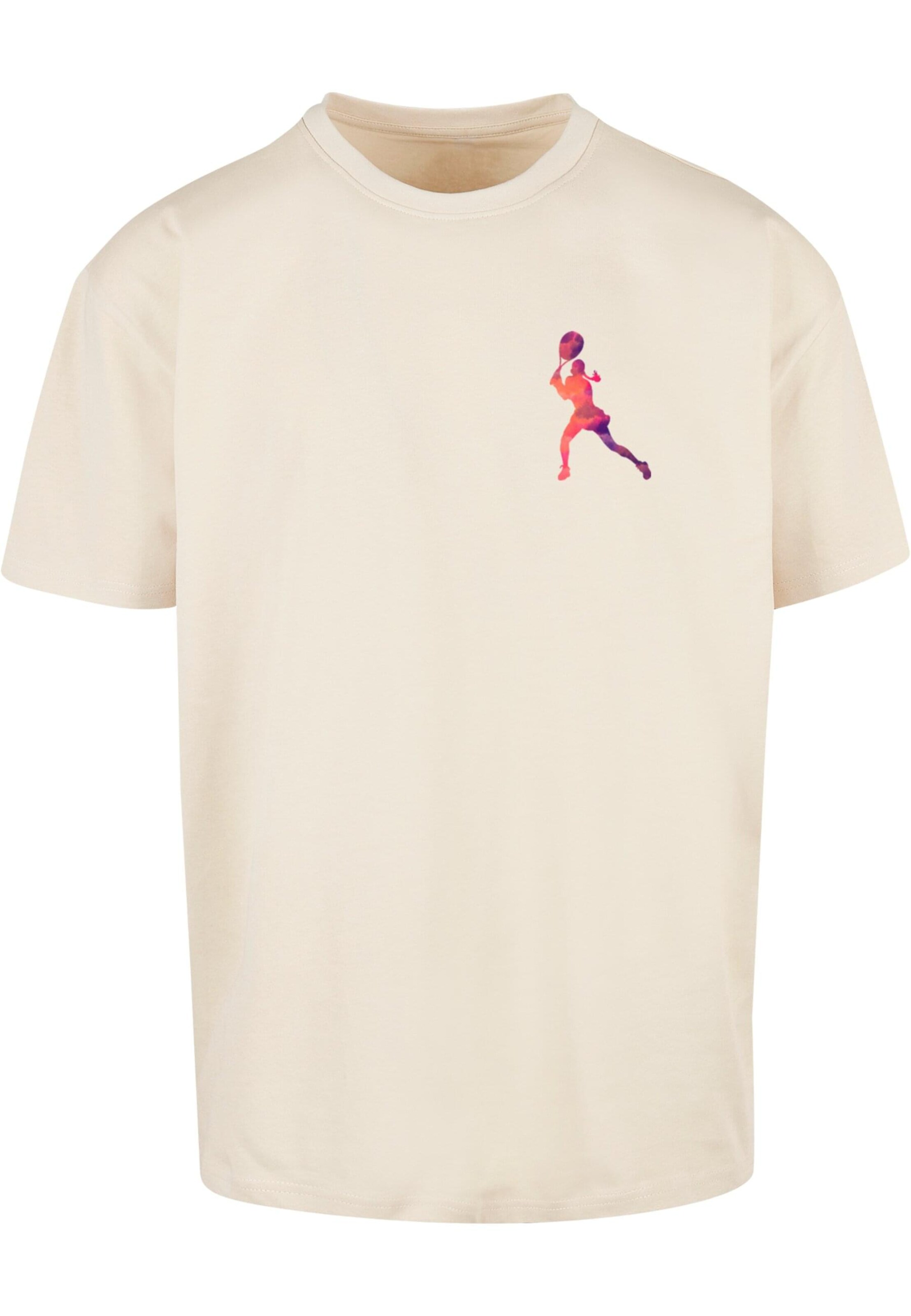 T-Shirt 'Tennis Woman Silhouette' Merchcode en beige : devant