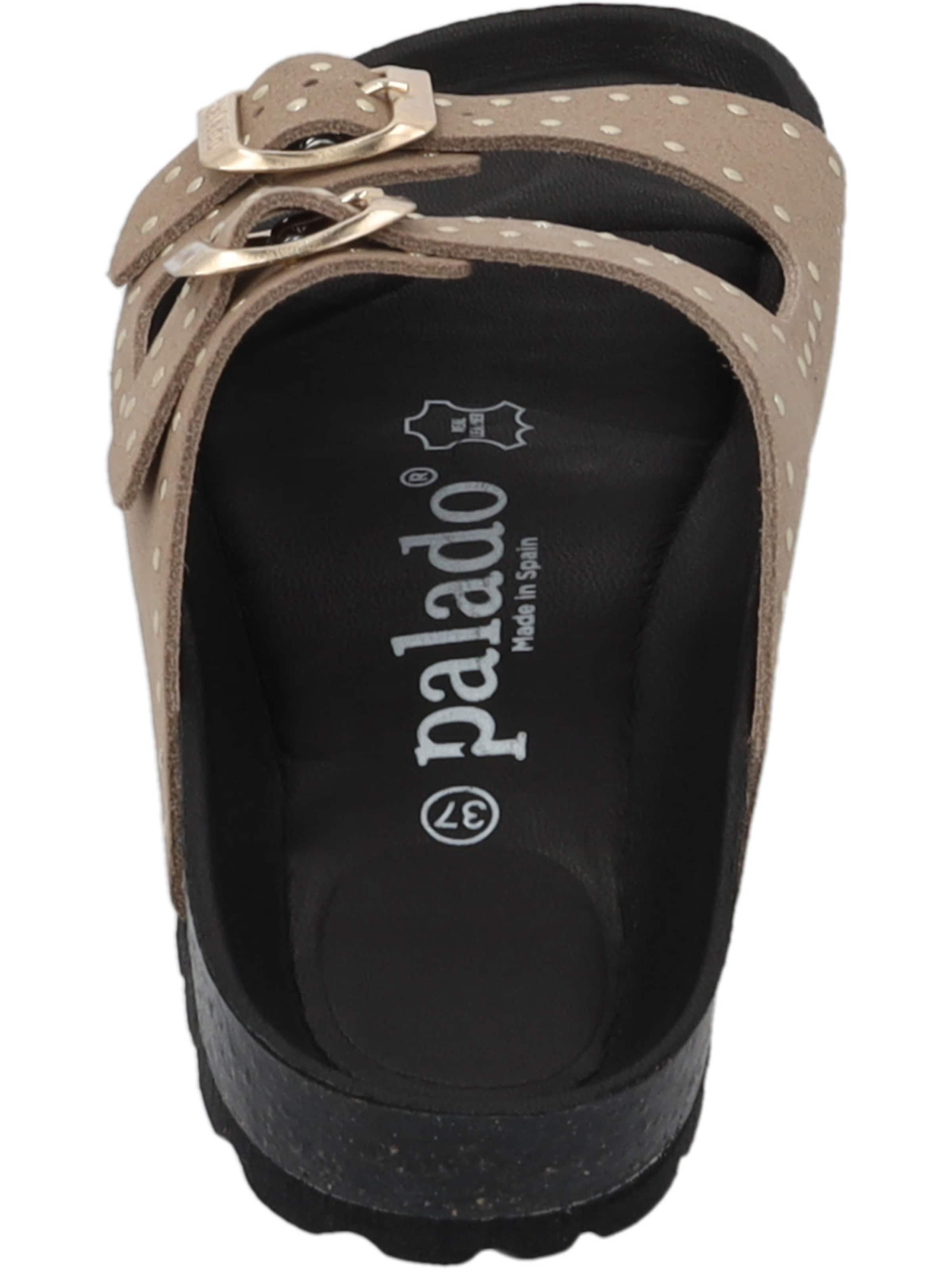 Palado Pantolette 'Palado Elaha Rivet Velours Premium Leather'‌‌‌‌‌‌ in Beige