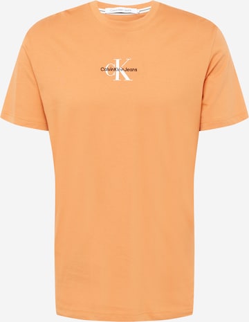 T-Shirt Calvin Klein Jeans en orange : devant