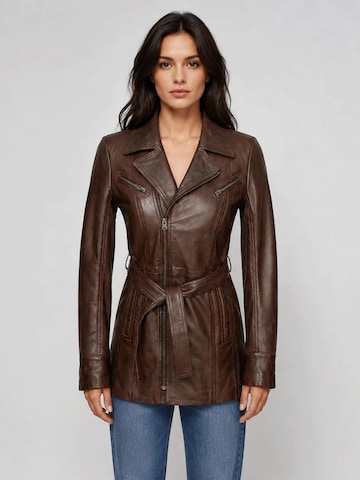 Agamaa Between-Seasons Coat 'Elin' in Brown