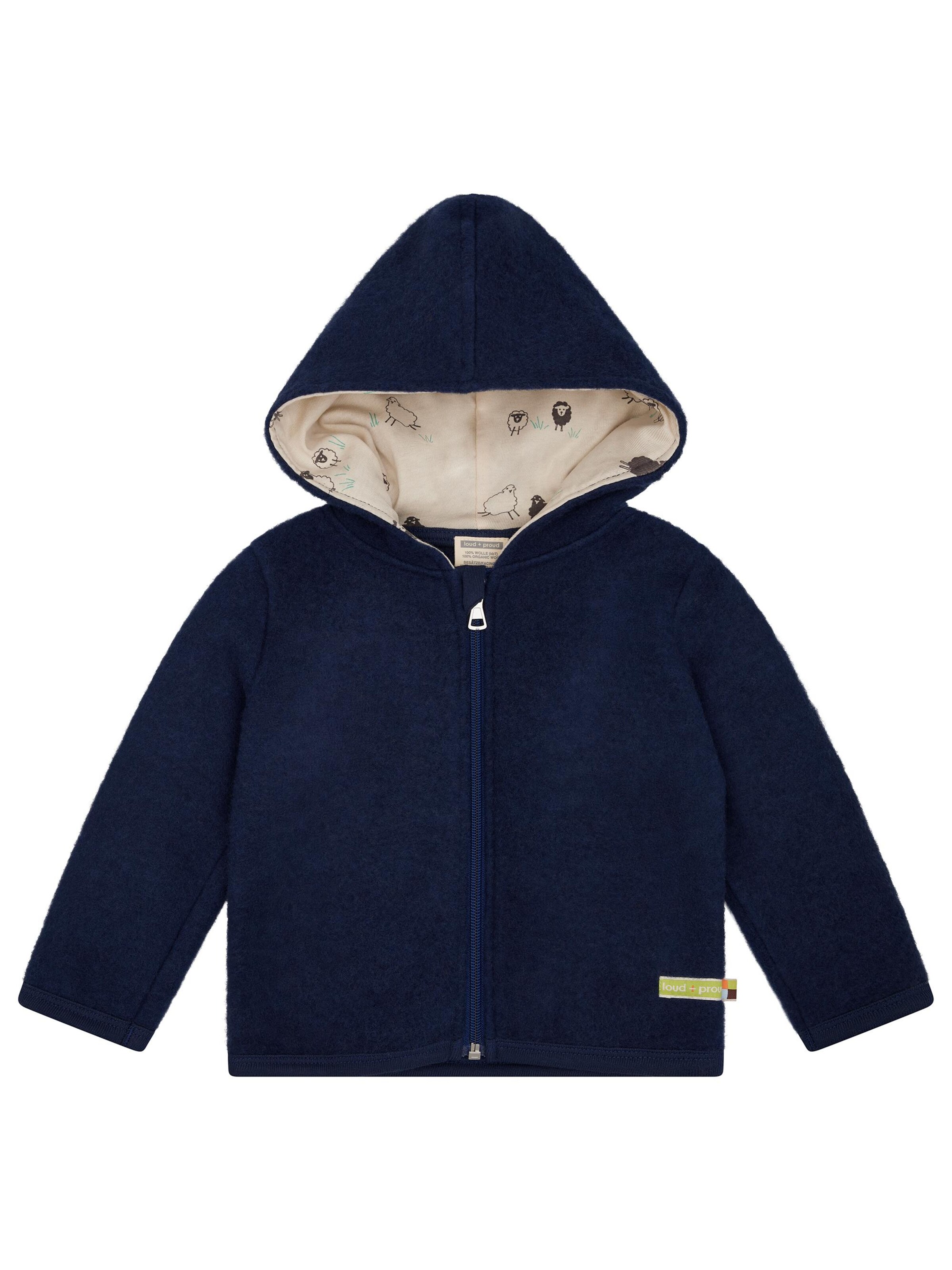 loud + proud Fleecejacke‌ in Blau: Vorderseite