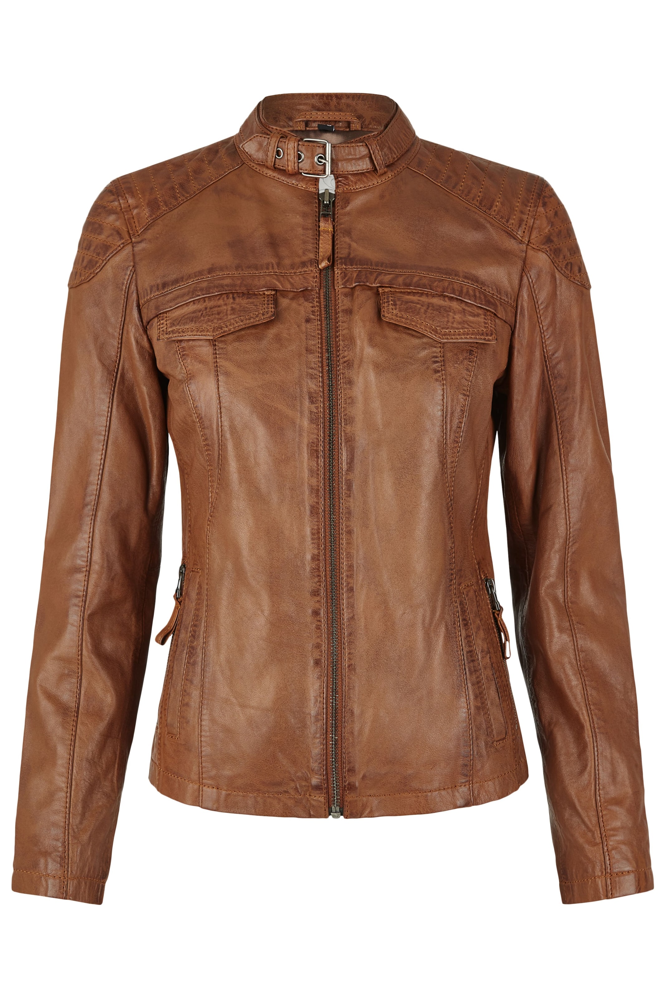 7ELEVEN Tussenjas 'SEMila' in Bruin: voorkant