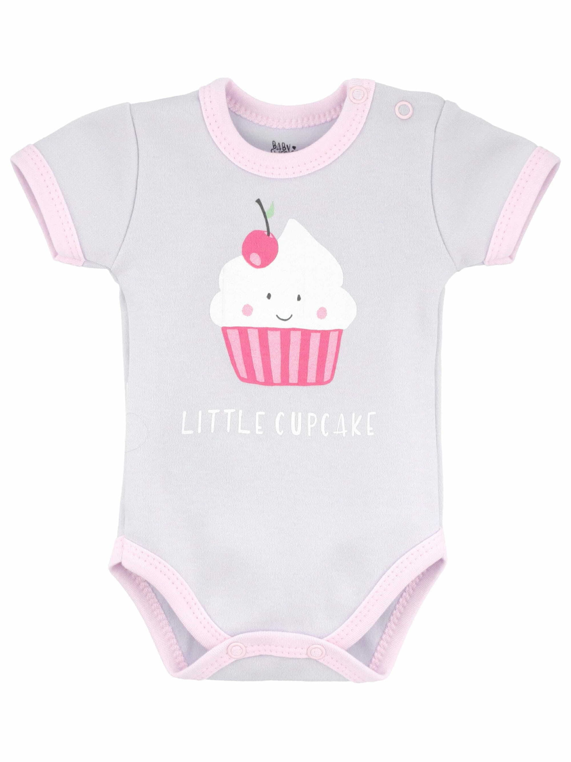 Kinder Bekleidung Baby Sweets Body ' Little Cupcake ' in Grau - TP77524