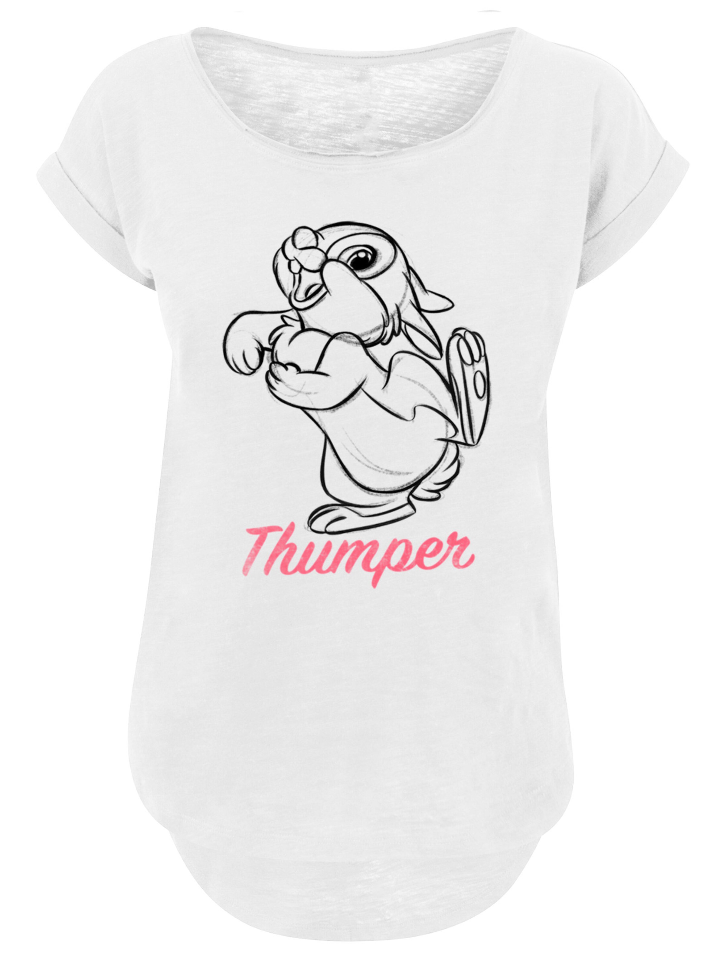 F4NT4STIC Shirt 'Thumper' in Wit: voorkant