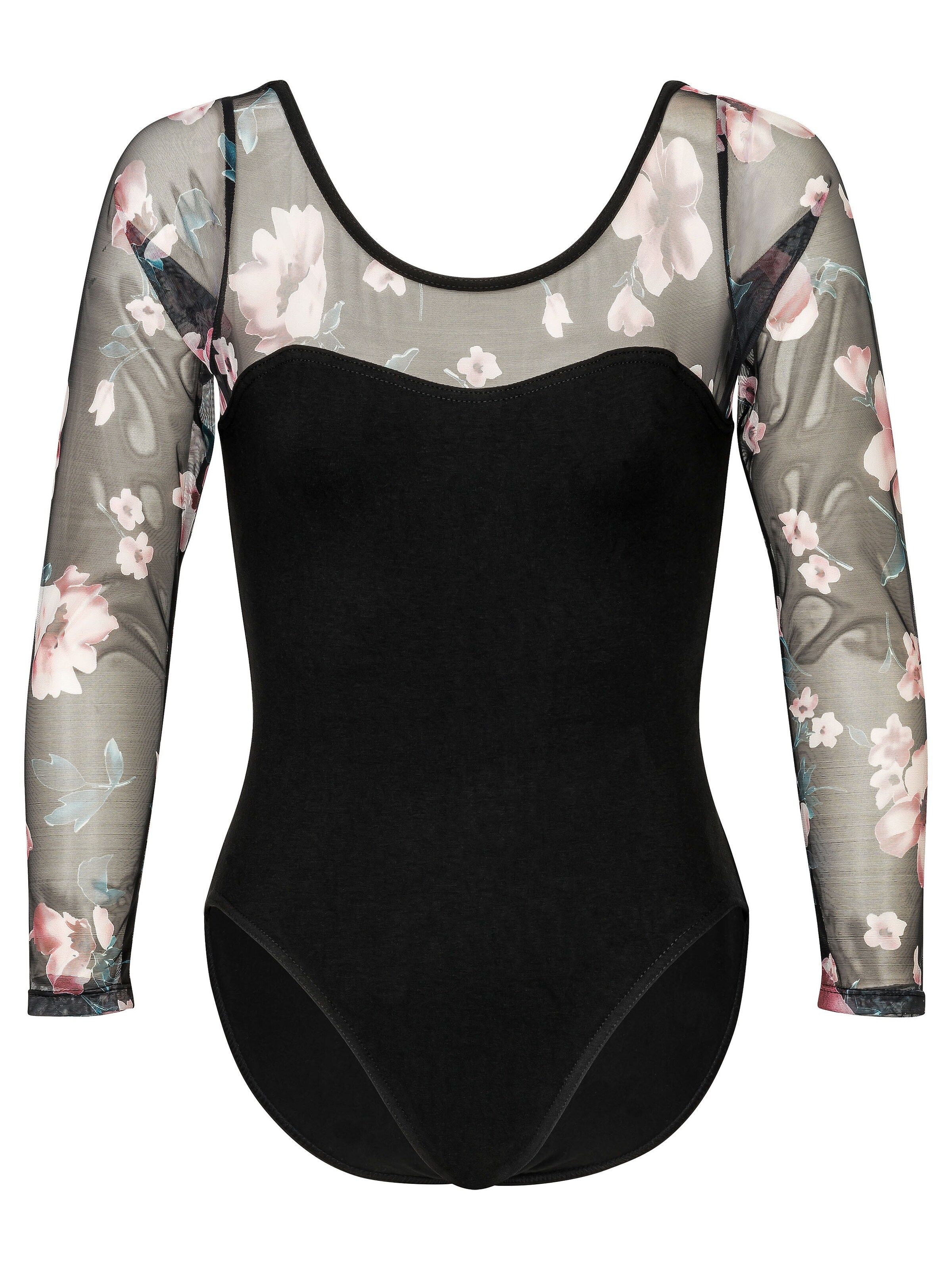 Tanzmuster Athletic Bodysuit 'Dora' in Black: front