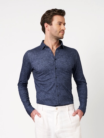 DESOTO Slim Fit Hemd in Blau: Vorderseite