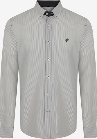 DENIM CULTURE Regular fit Button Up Shirt 'Delmar' in Grey: front