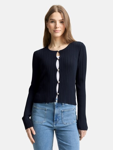 TOM TAILOR DENIM Strickjacke in Blau: Vorderseite
