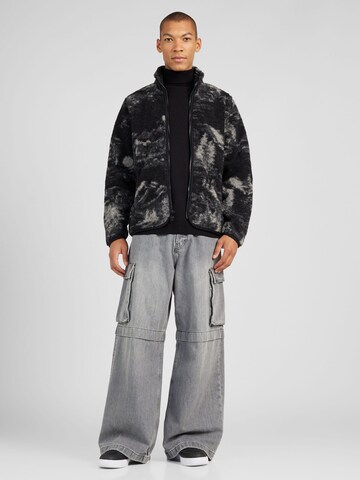 Abercrombie & Fitch Fleece jas in Zwart
