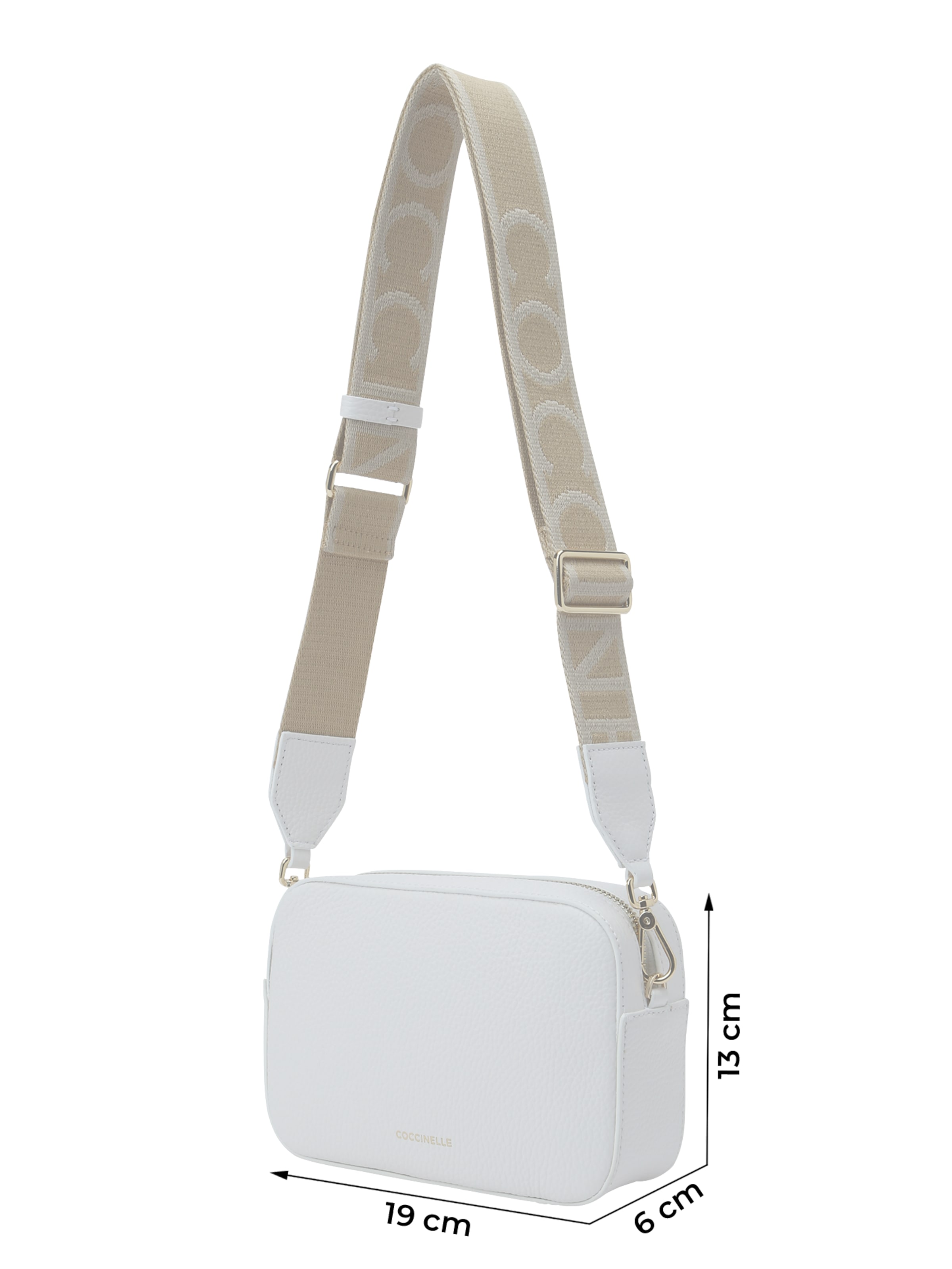 Coccinelle Τσάντα ώμου 'Tebe' σε λευκό