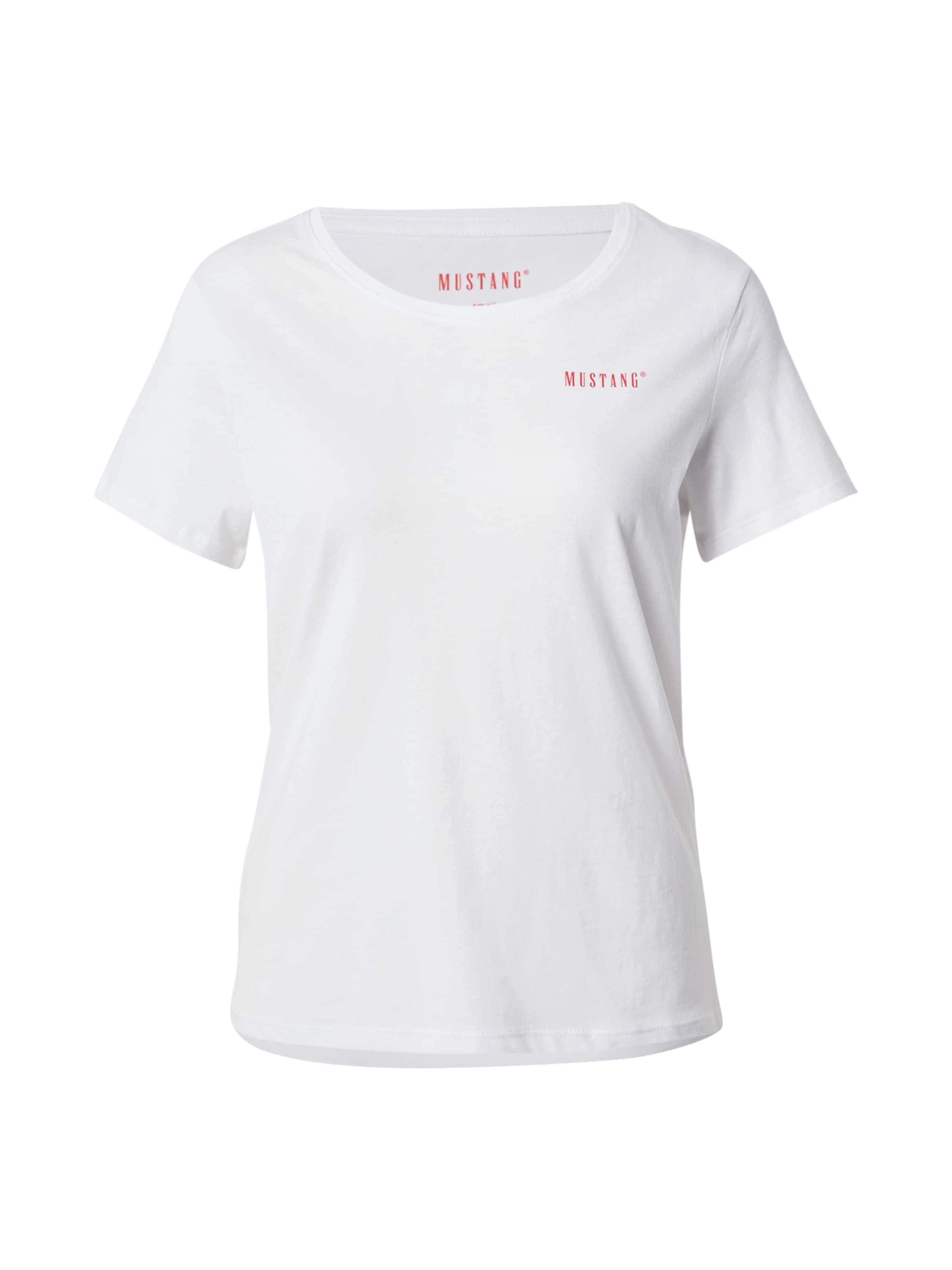 MUSTANG T-shirt 'Alma' i vit: framsida