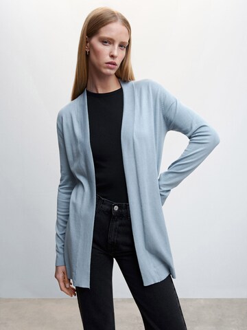 MANGO Knit Cardigan 'ALMA' in Blue: front