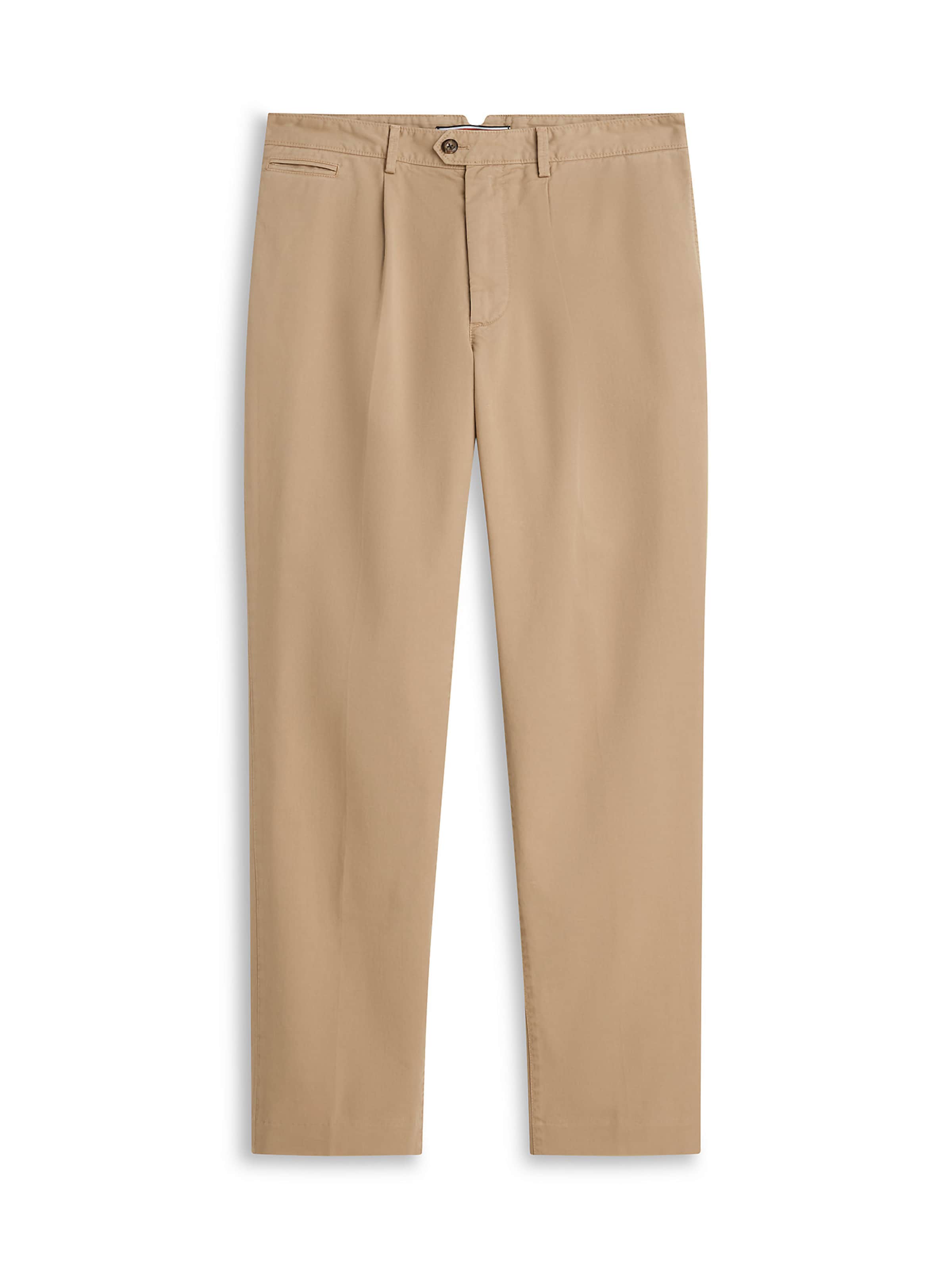 TOMMY HILFIGER Regular Bandplooibroek 'Dover' in Beige: voorkant