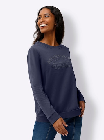 Sweat-shirt heine en bleu : devant