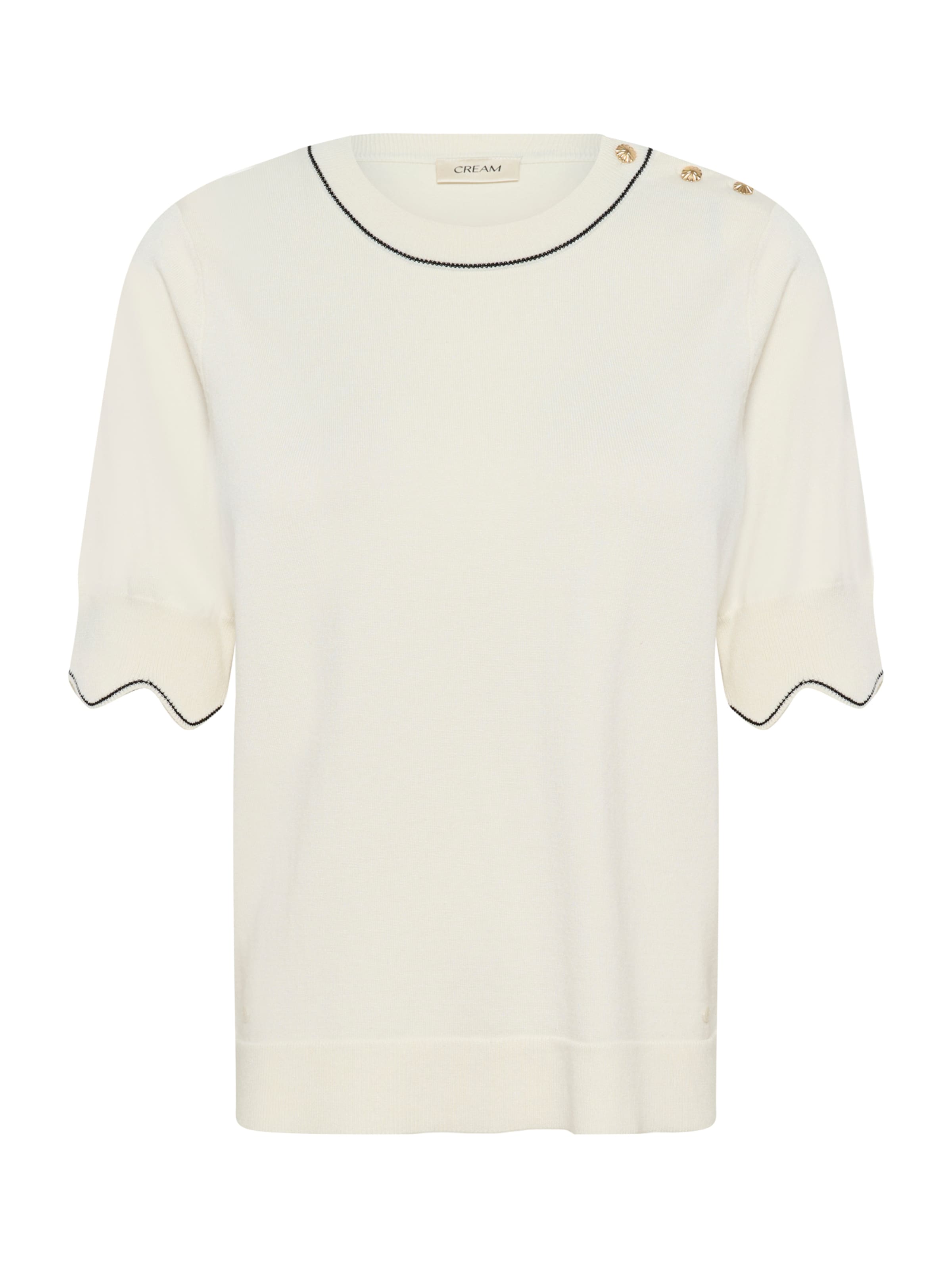 Cream Pulover 'CRVillea' | bela barva: sprednja stran