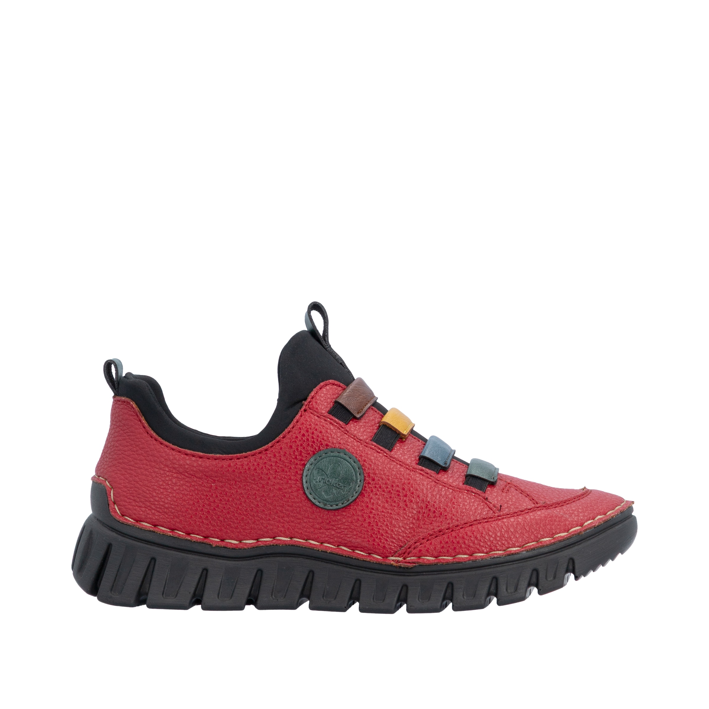Baskets basses Rieker en rouge