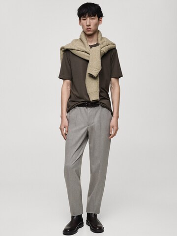 MANGO MAN T-shirt 'BELLOW' i brun