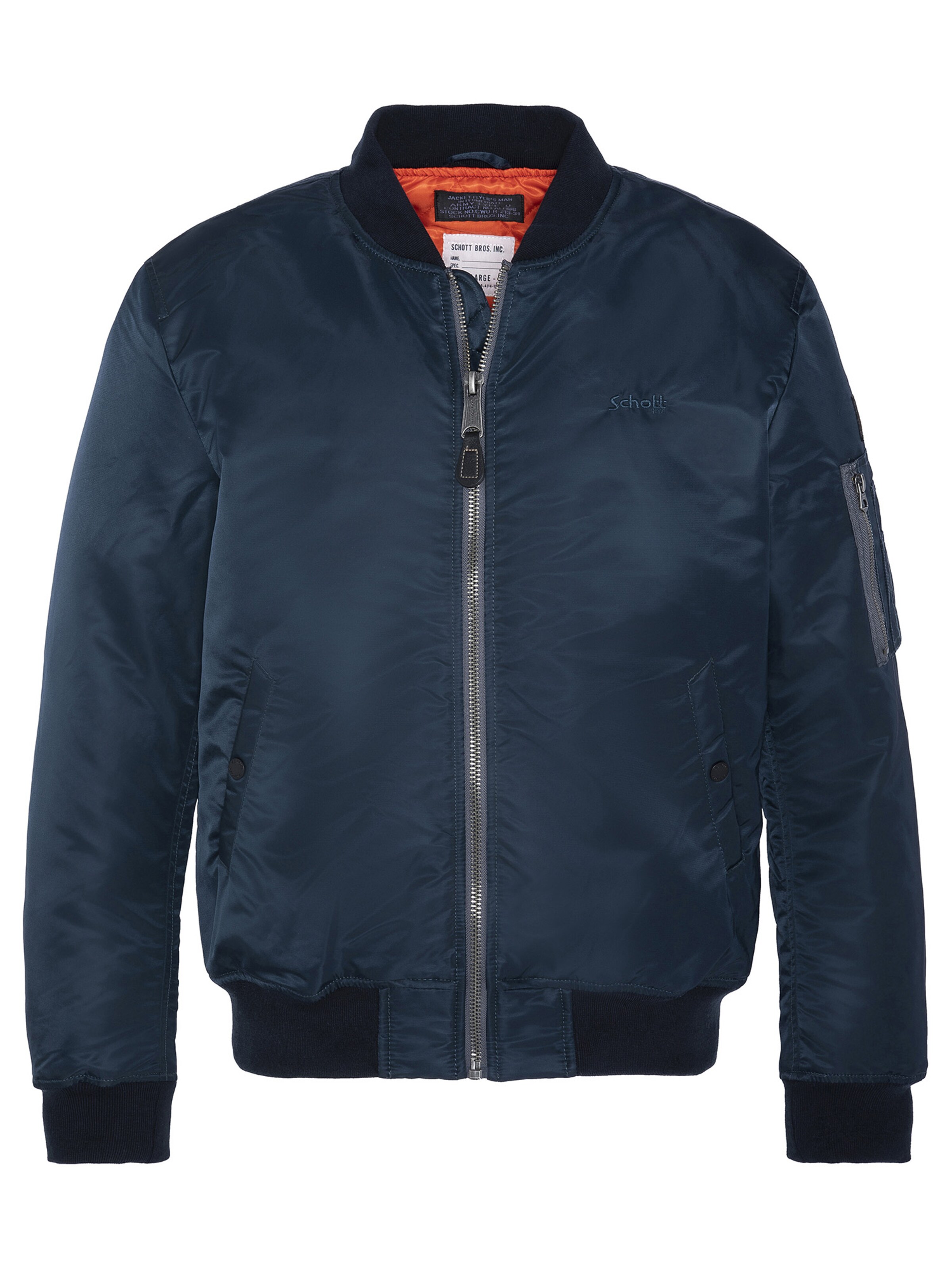 Schott NYC Between-Season Jacket in Blue: front