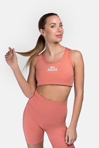 LONSDALE Bustier Športni nederček 'WARDOUR' | oranžna barva: sprednja stran