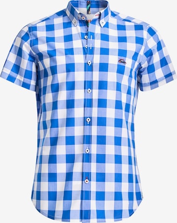The Surfcar Button Up Shirt 'NIMES-8571' in Blue: front