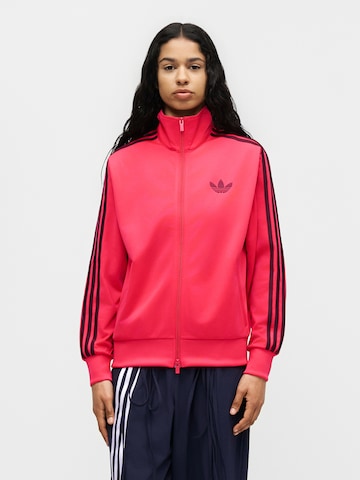 ADIDAS ORIGINALS Кофта на молнии 'FB' в Ярко-розовый: спереди