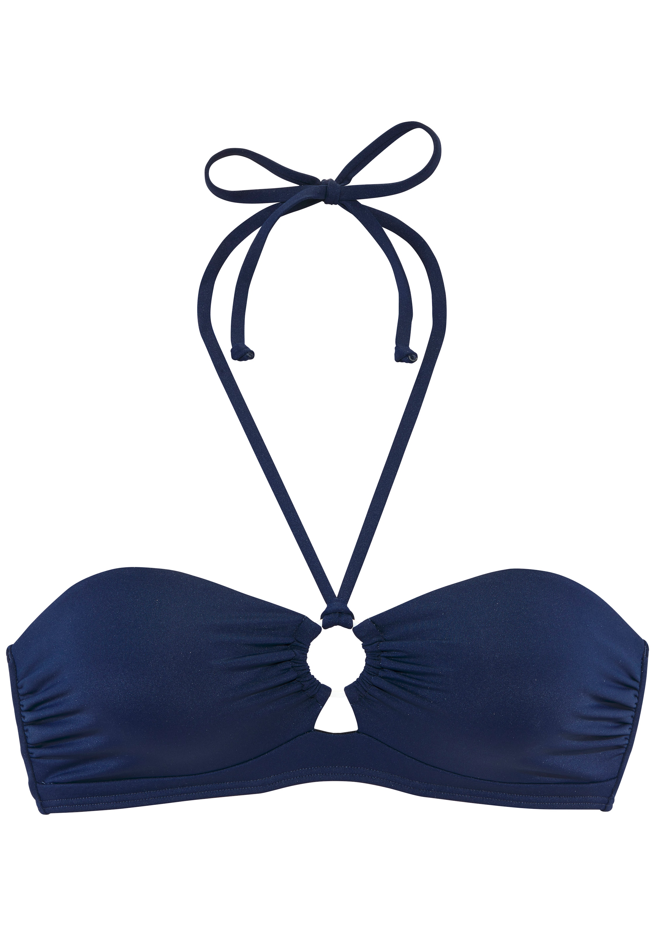 s.Oliver Bandeau Bikinitop in Blau: Vorderseite