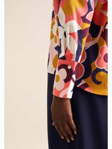 SEIDENSTICKER Blouse 'Schwarze Rose ' in Roze