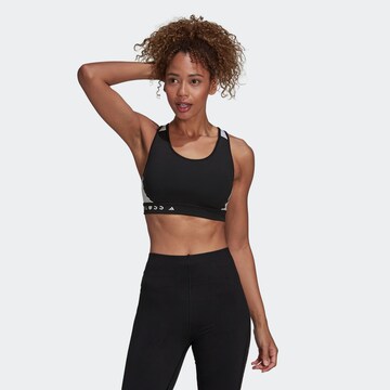 ADIDAS PERFORMANCE Bralette Sports Bra in Black: front