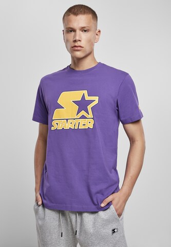 T-Shirt Starter Black Label en violet : devant