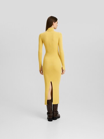 Bershka Knit dress in Yellow