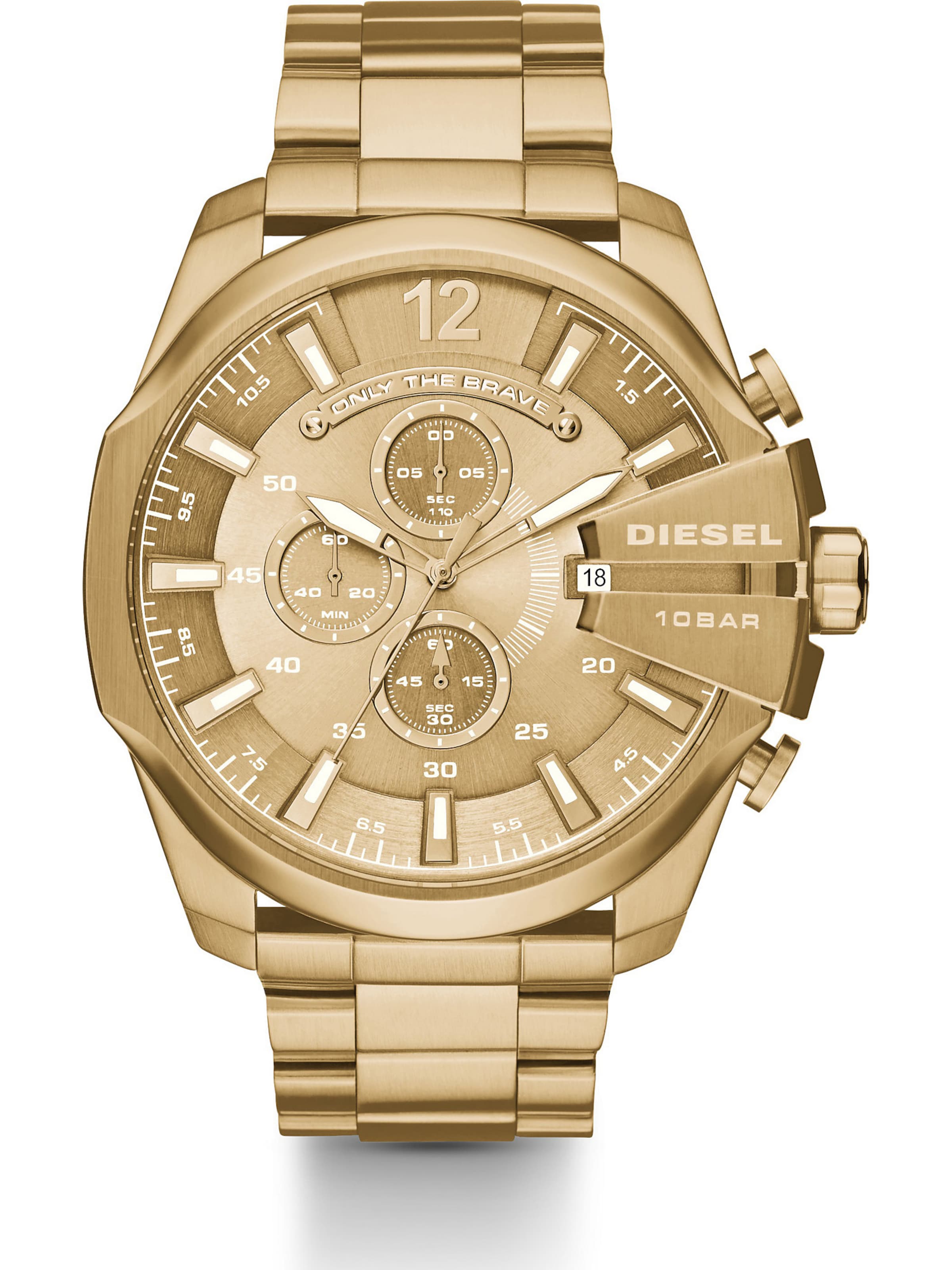 DIESEL Analóg órák 'Mega Chief' - arany: elől