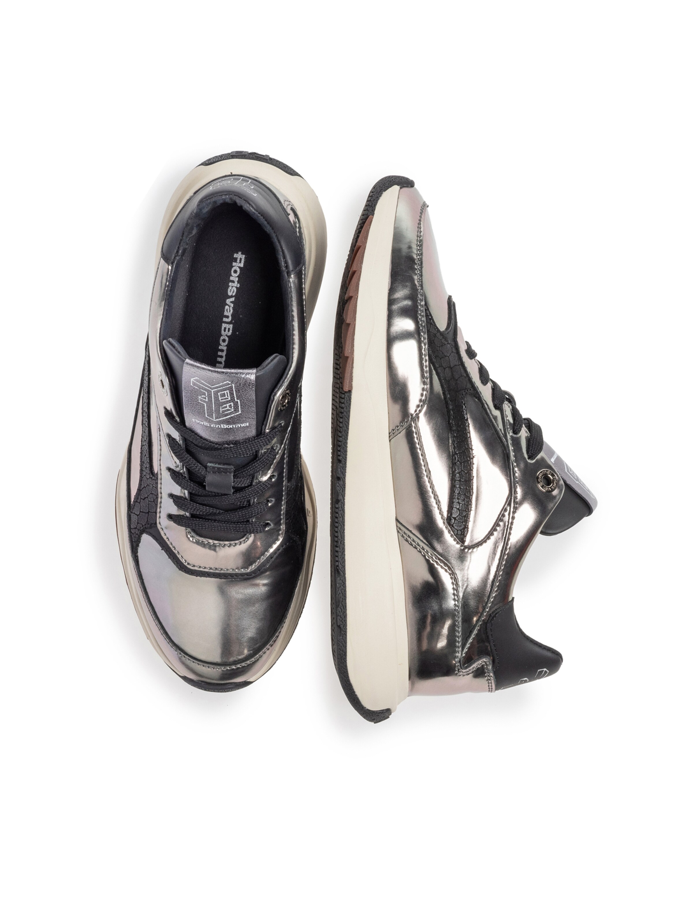 Baskets basses 'Suvi 02' Floris van Bommel en argent