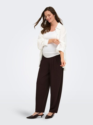 Barrel Pantalon à pince 'OLMBang' Only Maternity en marron