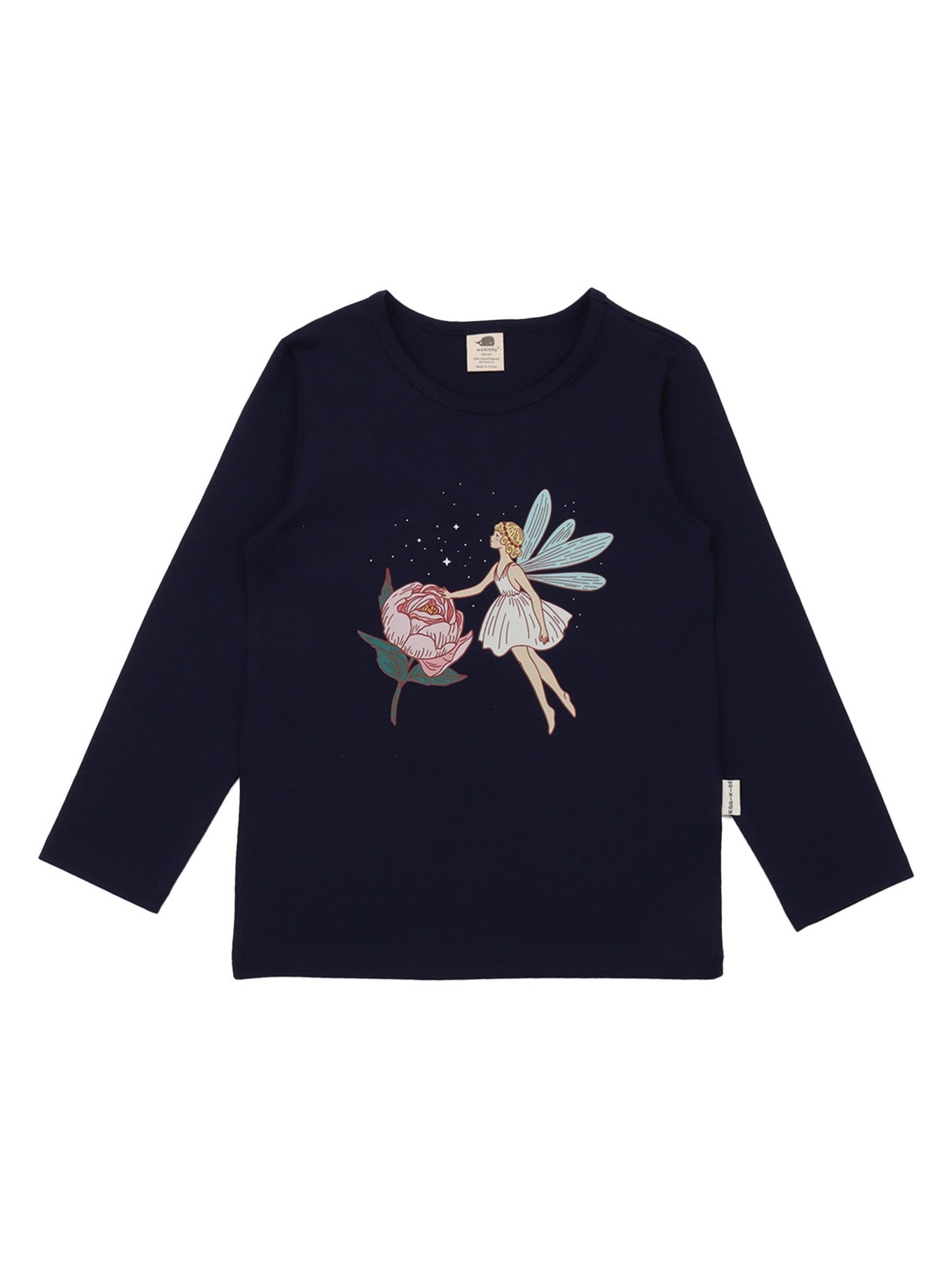 Walkiddy Shirt 'Walkiddy - Fairies and Flowers Shirt' in navy, Produktansicht
