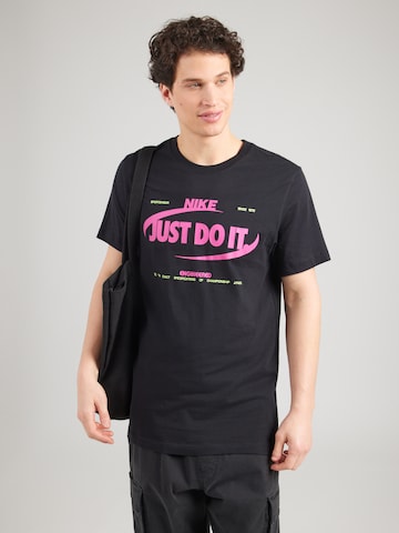 Nike Sportswear Majica | črna barva: sprednja stran