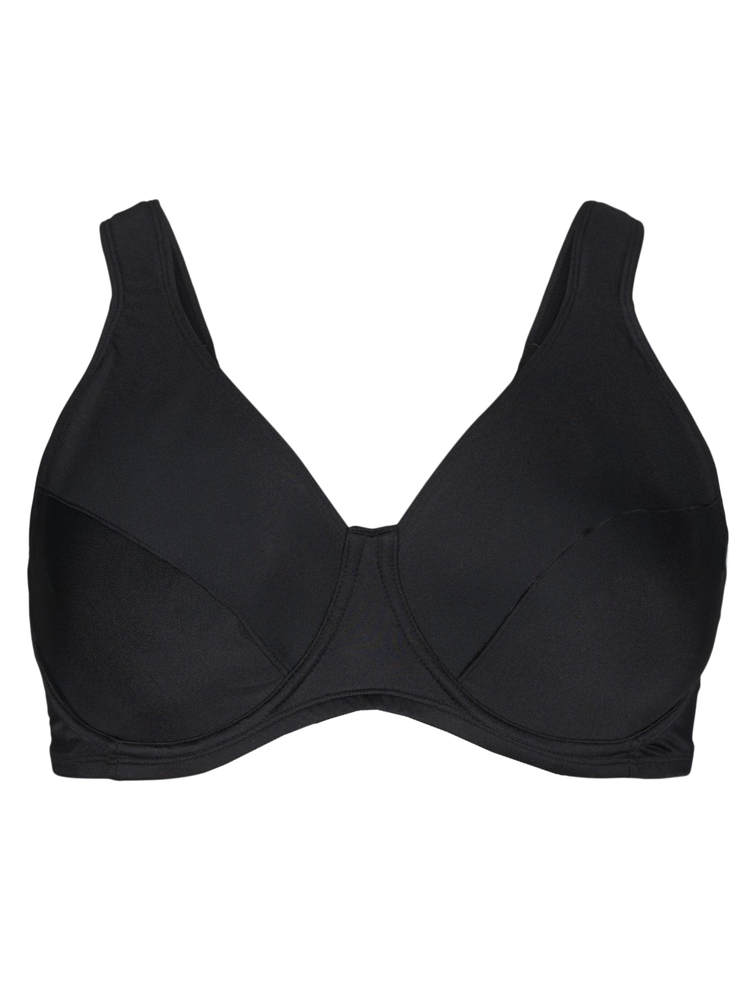 Swim by Zizzi Minimeerija Bikiinitopp 'SRika', värv must: eest vaates