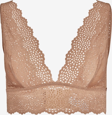 Skiny Triangle Bra in Beige: front