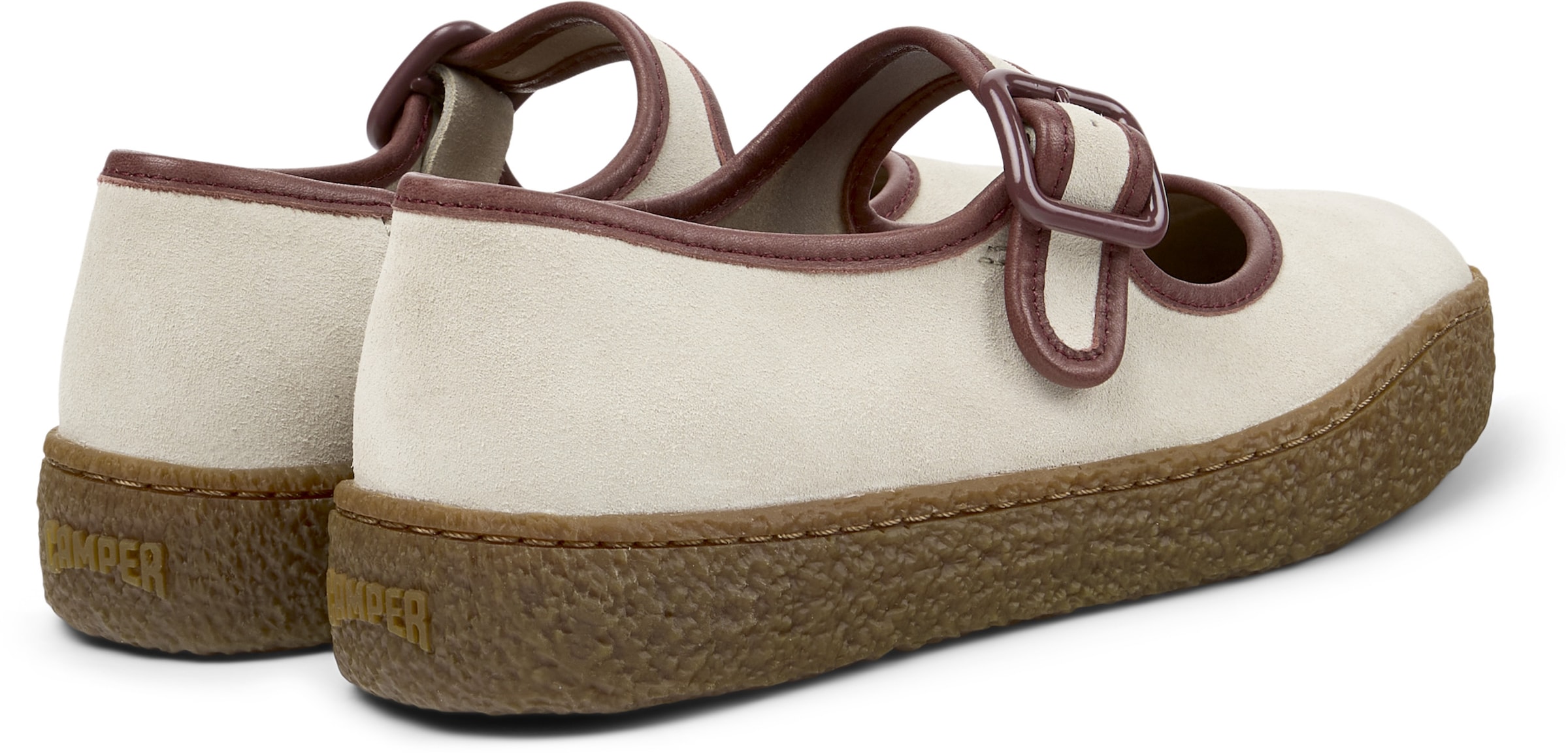 CAMPER Ballerina met riempjes 'Peu Terreno' in Beige