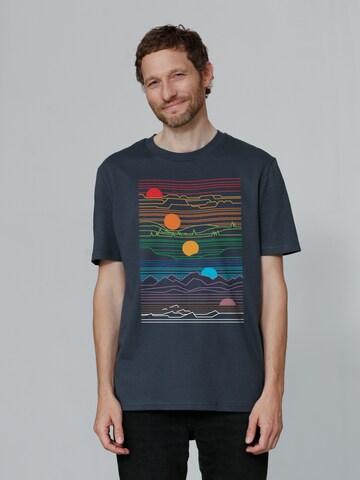 T-Shirt ' Sun And Moon ' Watapparel en gris : devant