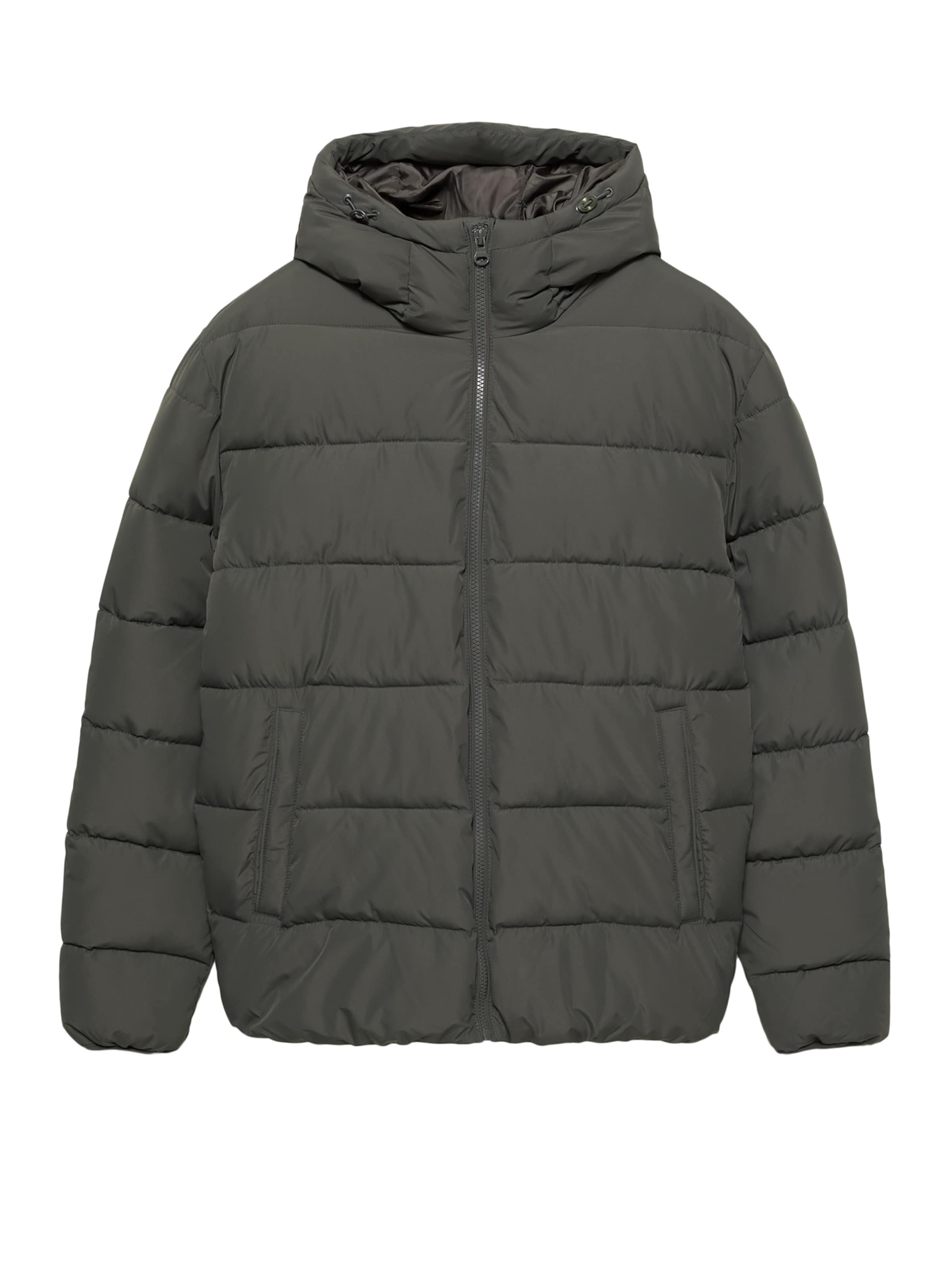 Geacă de primăvară-toamnă de la Pull&Bear pe gri: față