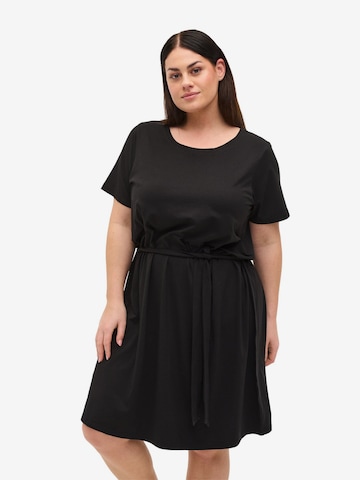 Zizzi Καλοκαιρινό φόρεμα σε μαύρο: μπροστά