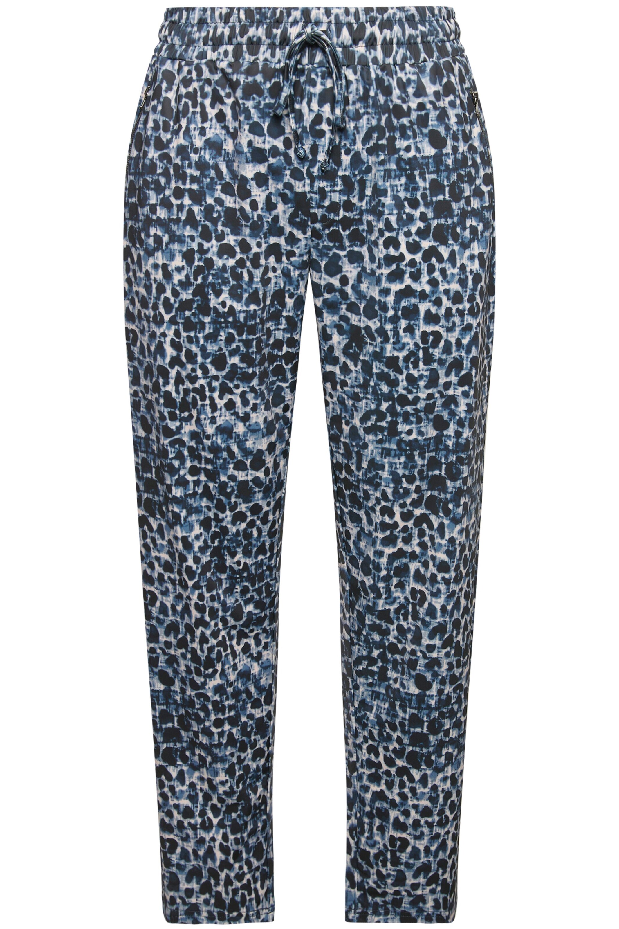 Ulla Popken Tapered Bukser i blå: forside