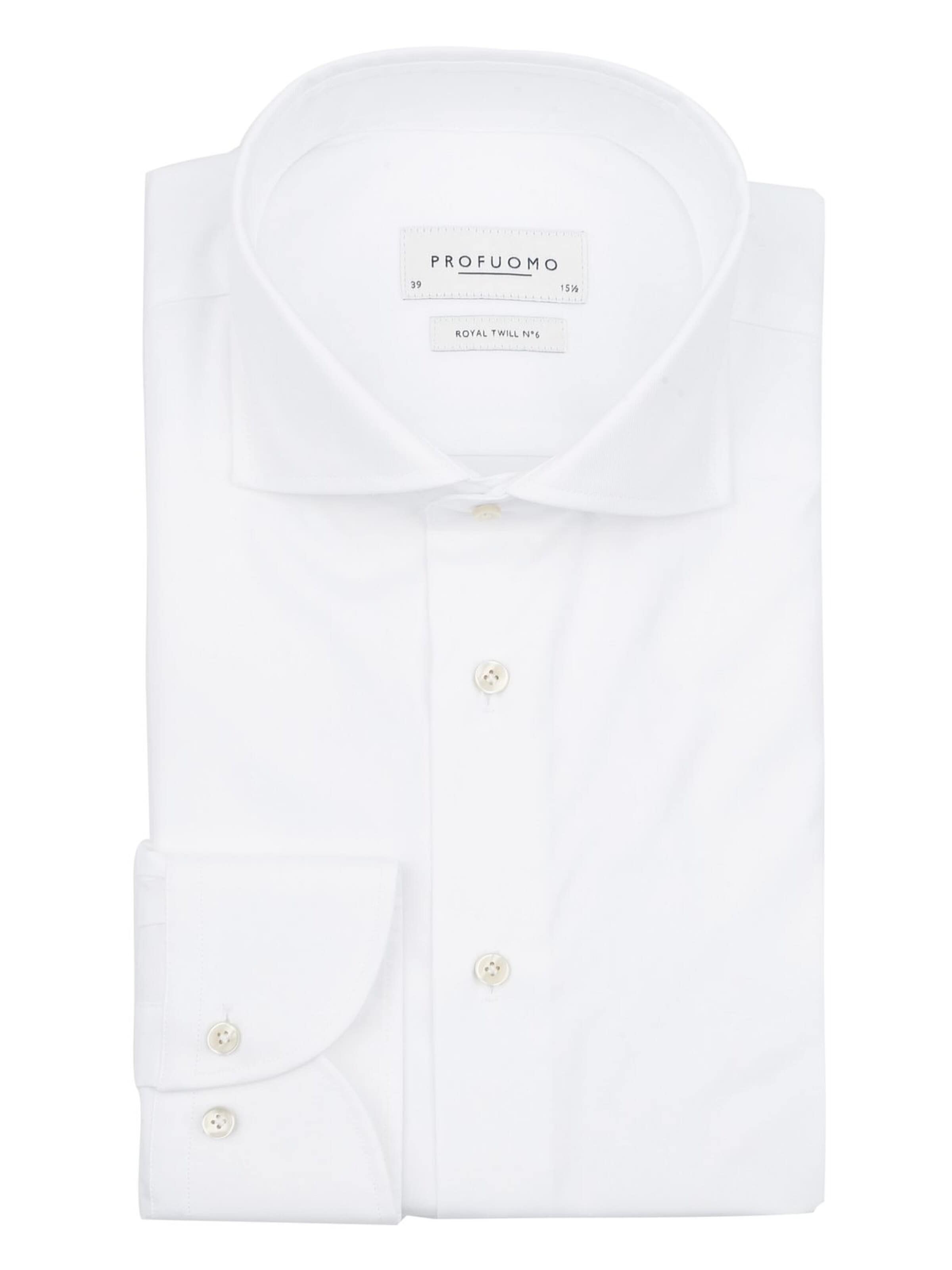 Profuomo Slim fit Button Up Shirt 'Sky Blue' in White: front