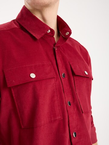 Regular fit Camicia di 7Camicie in rosso