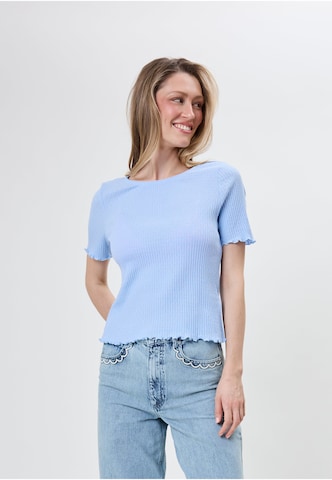 OH APRIL - Camisa 'Lune' em azul: frente
