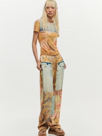 Desigual tavaline Püksid, värv kollane