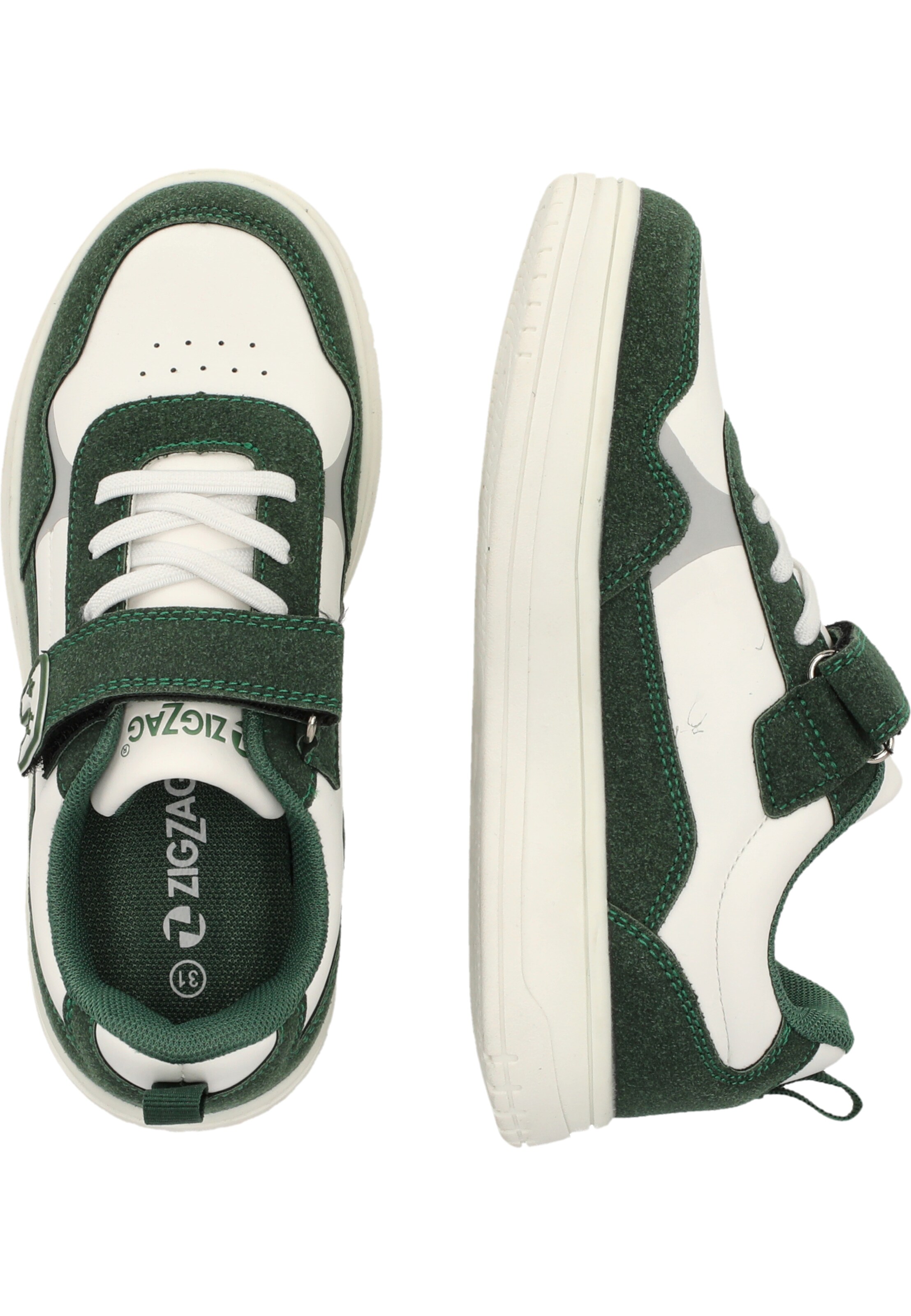 ZigZag Sneakers 'Lodus' in Groen