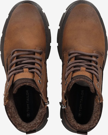 TOM TAILOR Lace-Up Boots in Brown