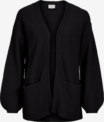 VILA Knit Cardigan in Black: front