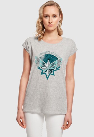 ABSOLUTE CULT T-Shirt  'Captain Marvel - Starforce Warrior' in Grau: predná strana